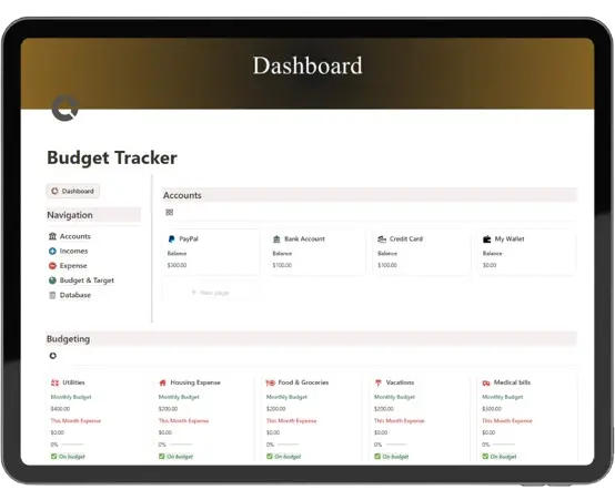 notion Budget Tracker